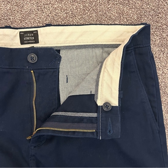 J. Crew Men's Chino Pants Size 34 x 30 Navy Blue Stretch Mid Rise Pockets GUC - Picture 4 of 14